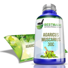Bestmade Single Remedy Agaricus Muscarius for  Vertigo, Delirium and Trembling remedy