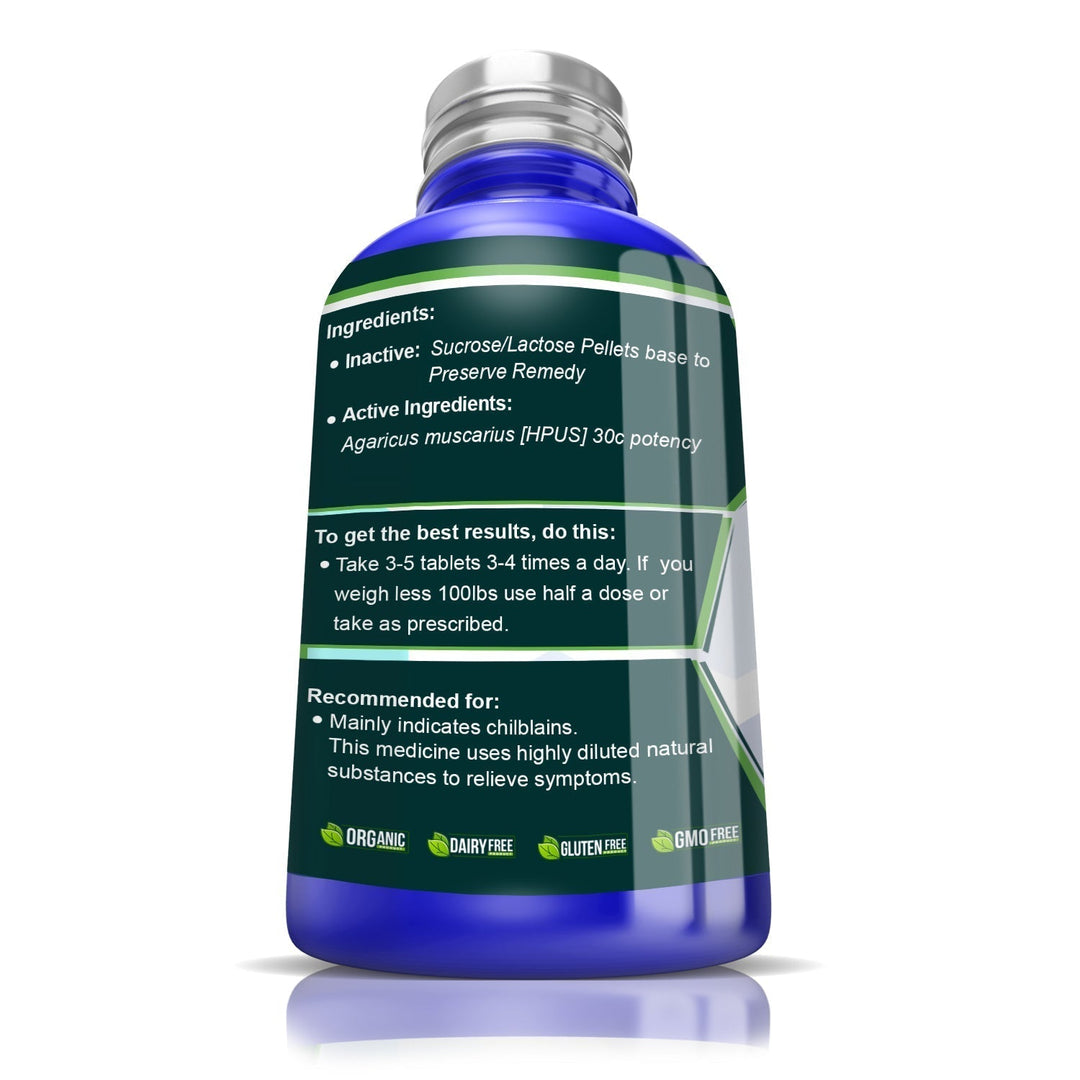 Agaricus Muscarius Pills Remedy for Vertigo Delirium and