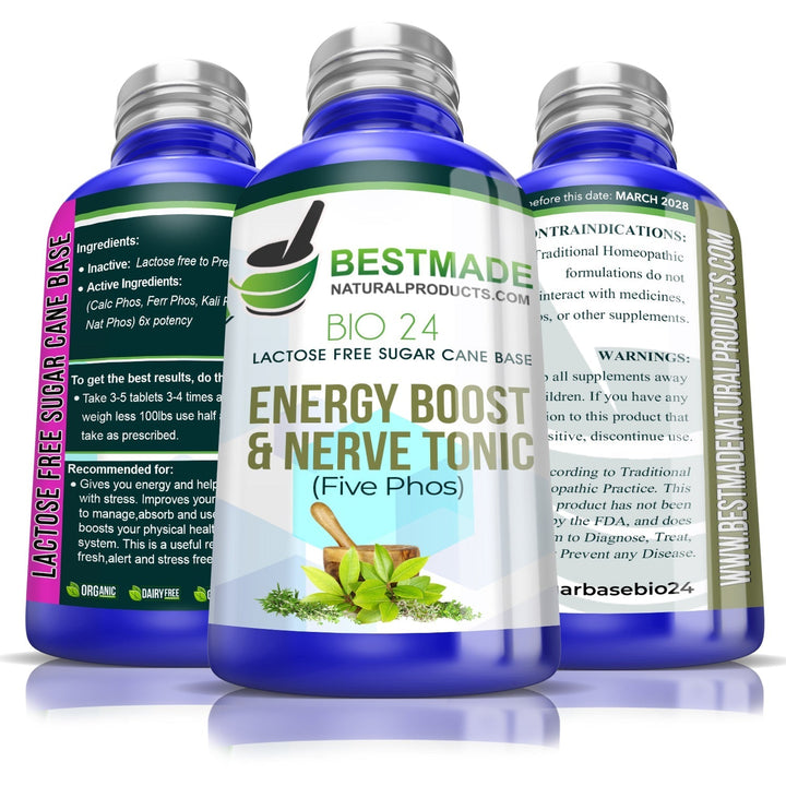 Energy Boost and Nerve Tonic Remedy (Bio24) Lactose Free -