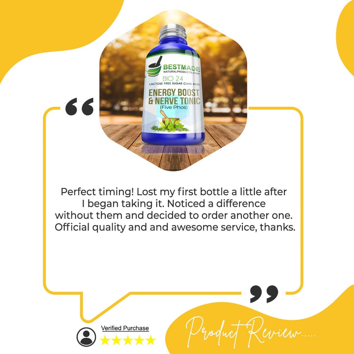 Energy Boost and Nerve Tonic Remedy (Bio24) Lactose Free -