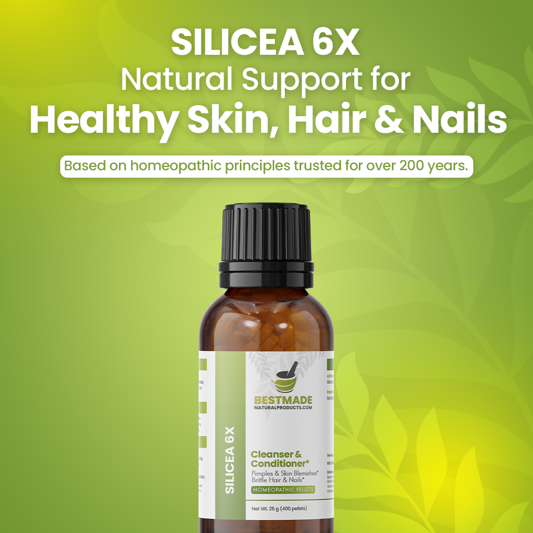 Silicea 6x Cell Salt - Hair, Skin &amp; Nail Nutrient Remedy, Natural Cleanser &amp; Conditioner