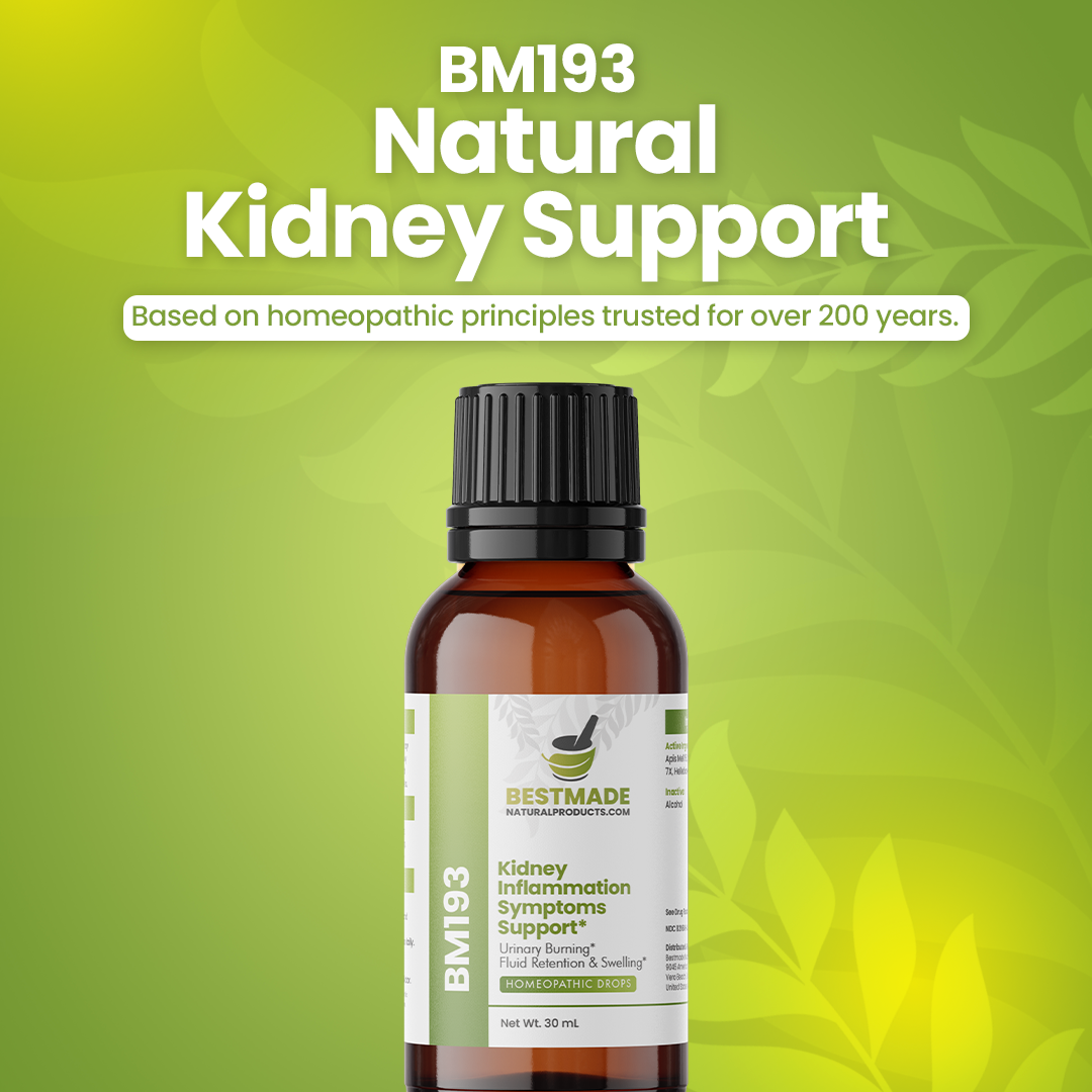 Kidney Inflammation Support (BM193) - Foamy Urine, Body Aches &amp; Swelling, Skin Rashes | Homeopathic Combination Remedy, Non-Toxic, Natural, 30 mL Drops