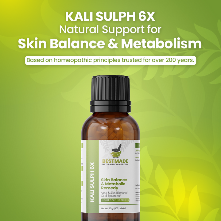 Kali Sulph 6x (Kalium Sulphuricum) Cell Salt - Skin Balance &amp; Metabolic Remedy