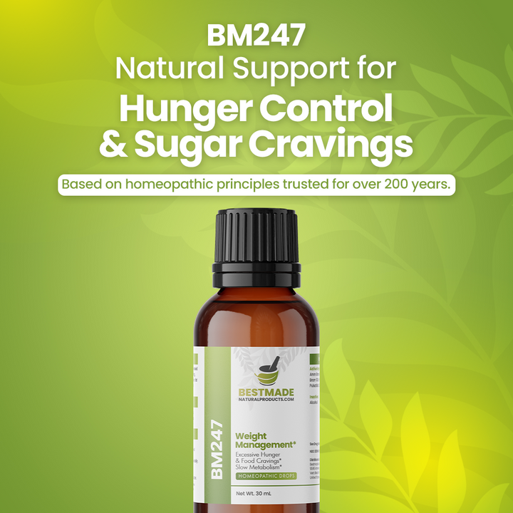 Weight Management Remedy (BM247) - For Hunger Control &amp; Sugar Cravings | Homeopathic Combination Formula, Non-Toxic, Natural, 30 mL Drops