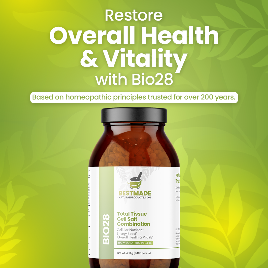 Total Tissue Cell Salt Mineral Combination BIO28 - Helps Your Body Absorb and Use Nutrients, Increases Energy Levels, Helps Improve Sleep Patterns, Overall Health and Vitality | Pellets, Big Jar