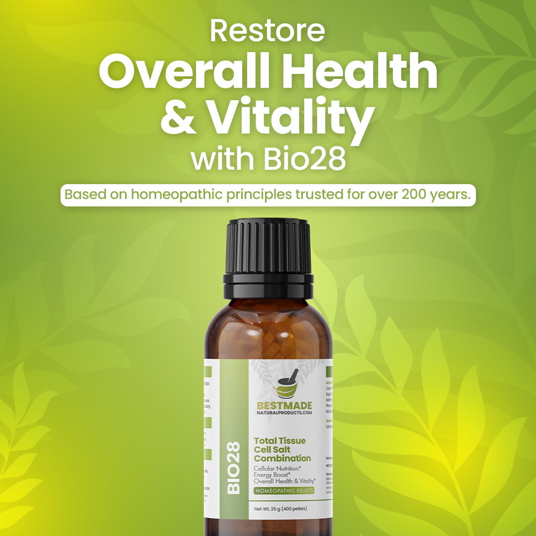 Total Tissue Cell Salt Mineral Combination BIO28 - Helps Your Body Absorb and Use Nutrients, Increases Energy Levels, Helps Improve Sleep Patterns, Overall Health and Vitality |400 Pellets