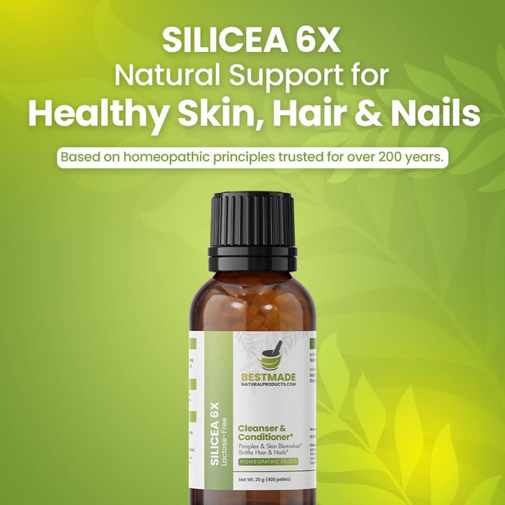 Silicea 6x Vegan &amp; Lactose-free Cell Salt - Hair, Skin &amp; Nail Nutrient Remedy, Natural Cleanser &amp; Conditioner