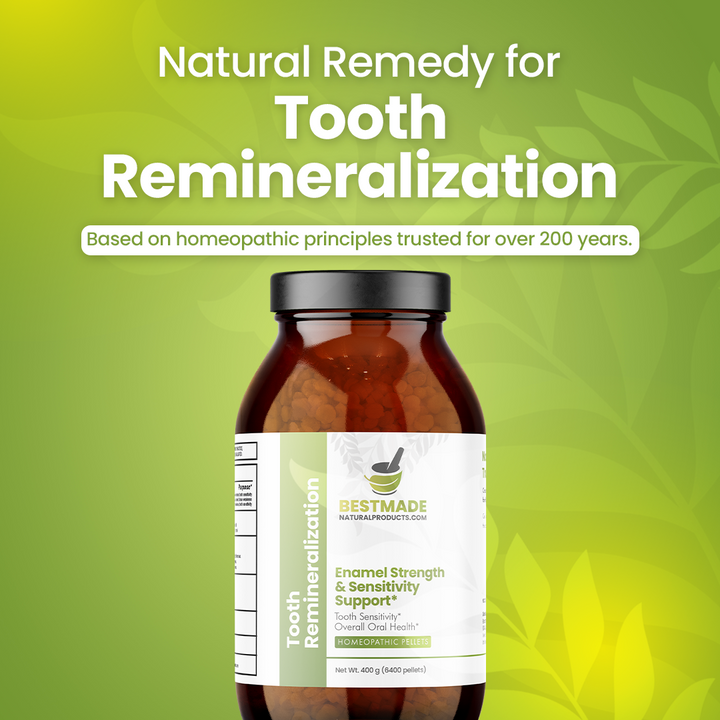 Tooth Remineralization Support - Cell Salt Combination to Reduce Sensitivity, Protect Enamel &amp; Strengthen Teeth | Homeopathic, Non-Toxic, Natural, Pellets, Big Jar