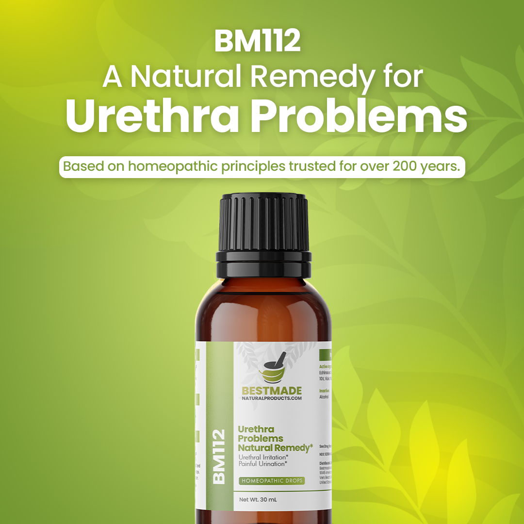 Urethra Problems Support (BM112) - Discomfort, Pain, Sensitivity | Homeopathic Combination Remedy, Non-Toxic, Natural, 30 mL Drops