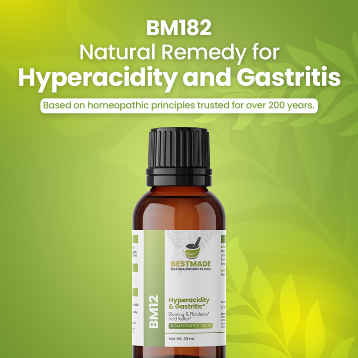 Hyperacidity and Gastritis Relief BM12 - Indigestion, Ulcers, Heartburn | Homeopathic Combination Remedy, Non-Toxic, Natural, 30mL Drops