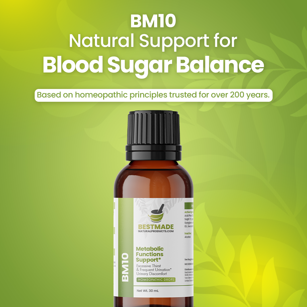 Metabolic Function Support (BM10) - Blood Sugar &amp; Thirst Regulation | Homeopathic Combination Remedy, Non-Toxic, Natural, 30 mL Drops