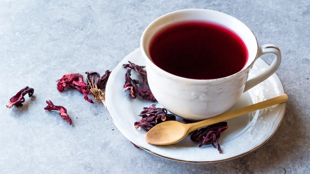 Cup of hibiscus tea