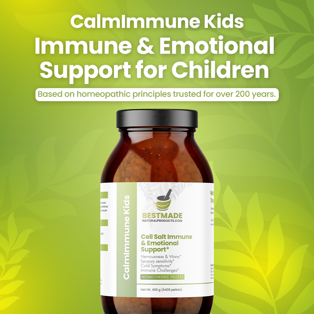 CalmImmune Kids Cell Salt Pellets - Immune & Emotional Support, Nervousness & Sensory Sensitivity Relief for Children, Ages 3+, 6400 Pellets