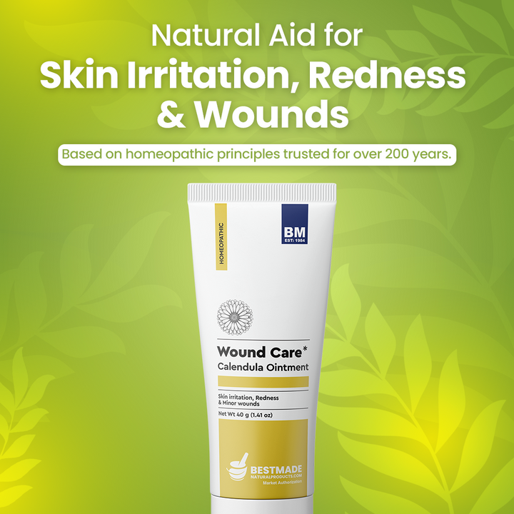 Calendula Ointment for Skin Irritation, Redness & Minor Wounds – Homeopathic Skin Relief, 40g (1.41 oz)