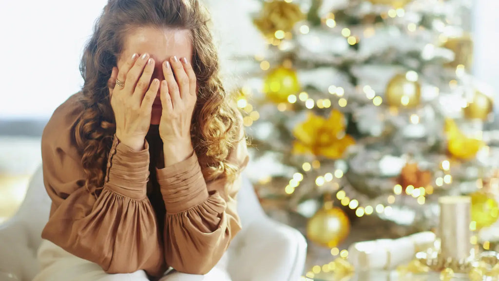 Woman feeling sad during the holidays