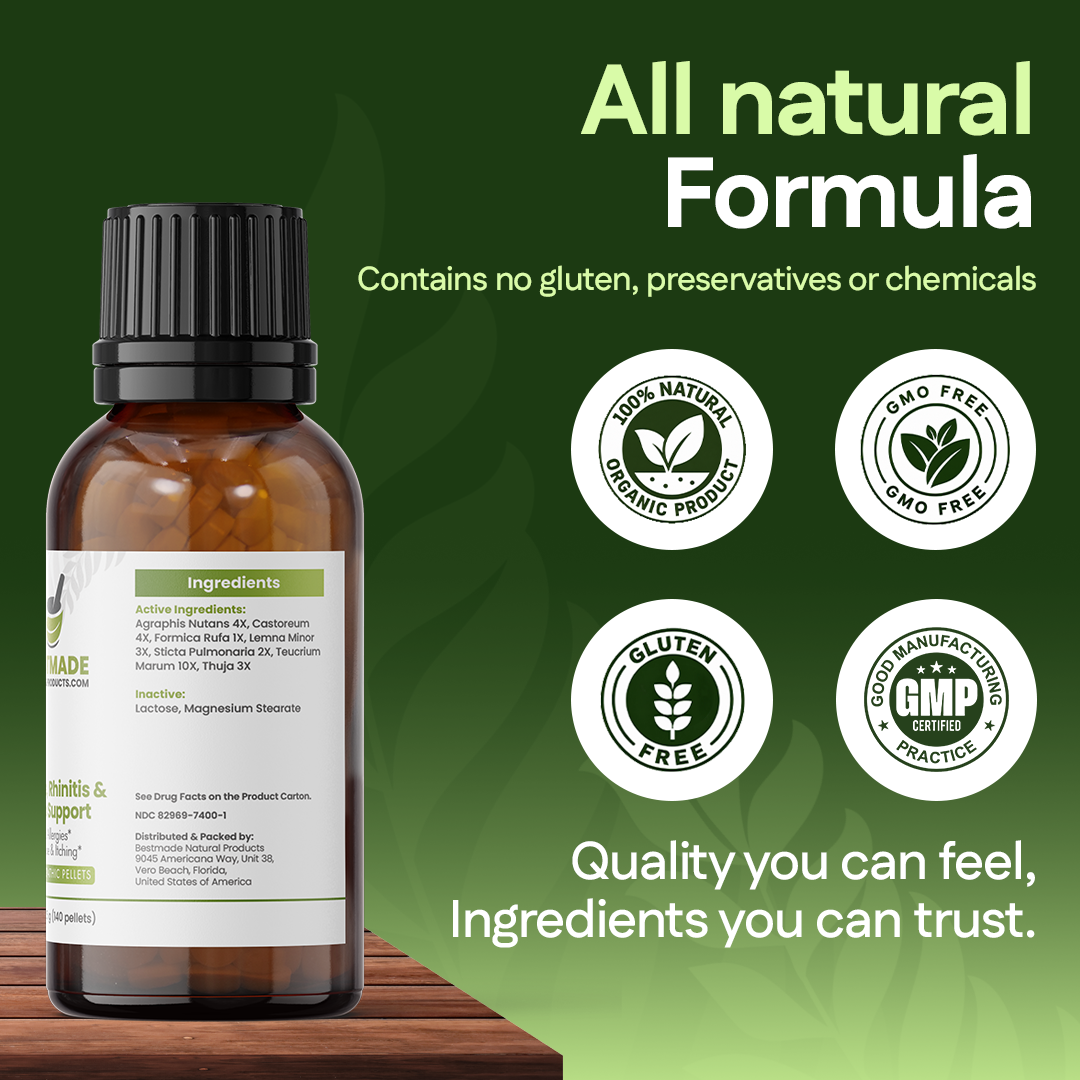 Sinus Pain, Rhinitis and Polyp Support (BM100) - Nasal Discomfort, Runny Nose, Sneezing, Itching, Seasonal Allergies | Homeopathic Combination Remedy, Non-Toxic, Natural, 30mL Drops