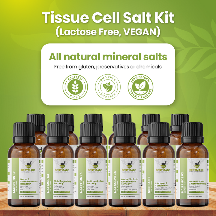 Cellular Salt Bestmade Natural Products - Tissue Cell Salt Kit Lactose