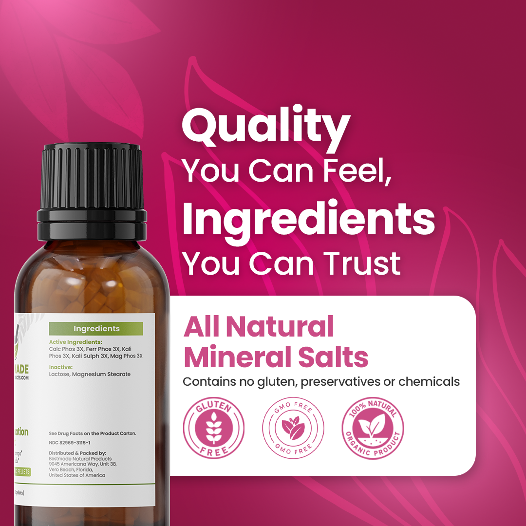 Menstrual Support BIO15 - Cell Salt Combination for Irregular, Painful or Heavy Periods