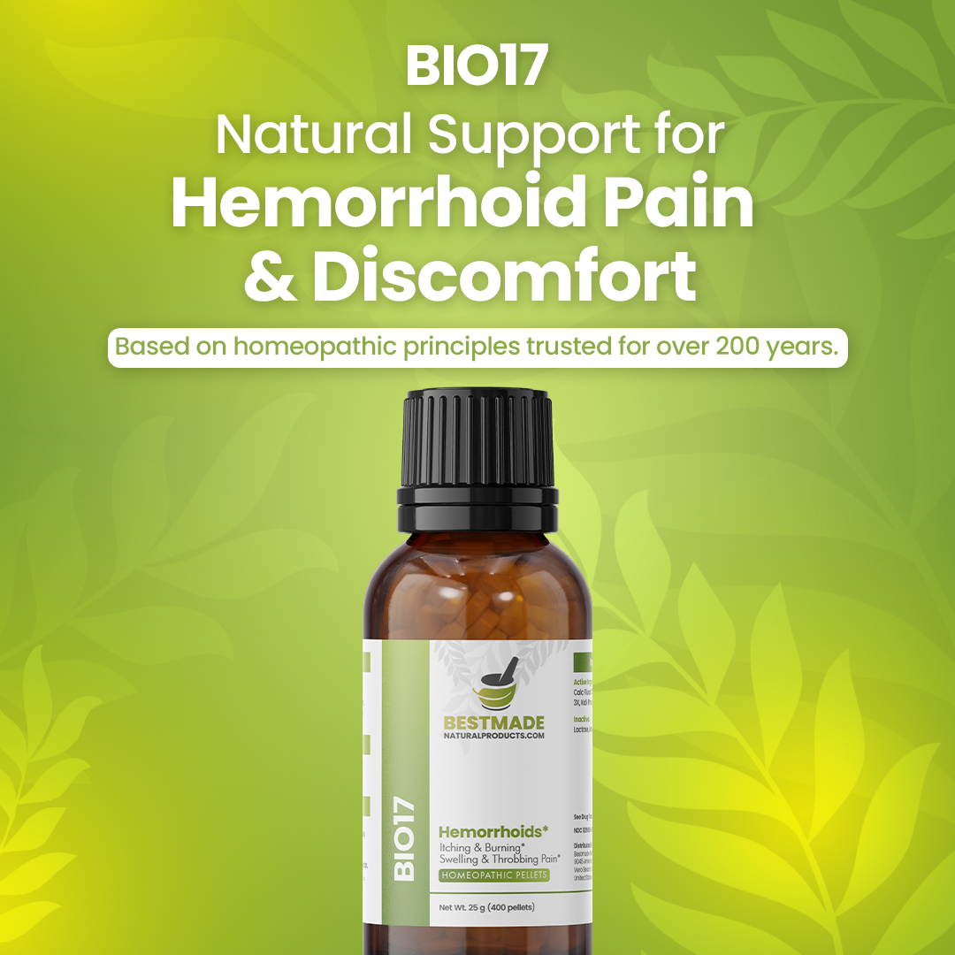 Hemorrhoid Support BIO17 - Cell Salt Combination for Pain, Swelling, Itching &amp; Burning