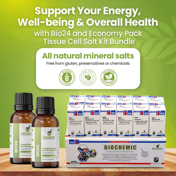 Economy Tissue Salt Kit + Bio24 (2-Pack) Bundle – Supports Energy, Well-Being &amp; Overall Health