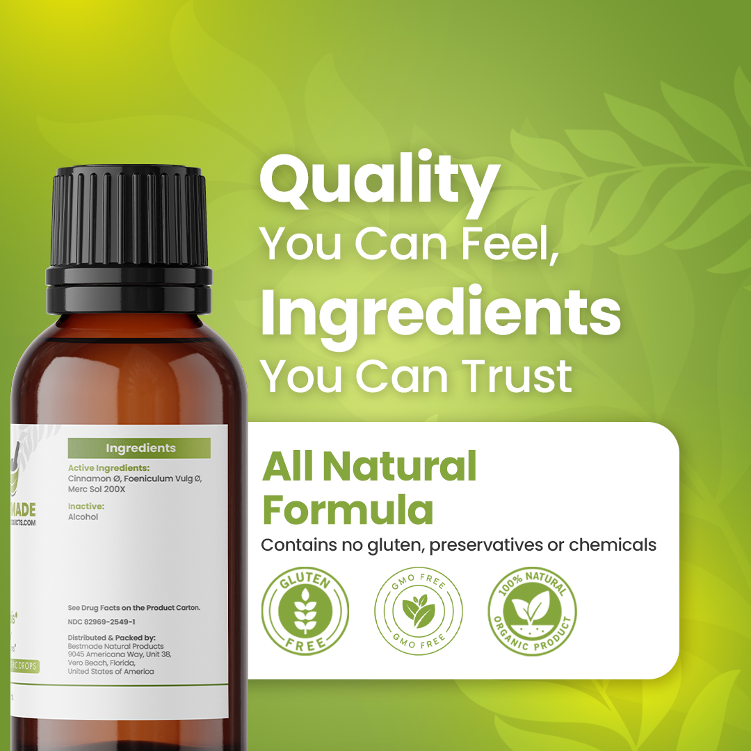 Halitosis Remedy (BM249) - For Bad Breath, Helps Improve Oral Health, Reduce Smelly Breath &amp; Restore Healthy Bacteria in The Mouth | Homeopathic Combination Formula, Non-Toxic, Natural, 30mL Drops