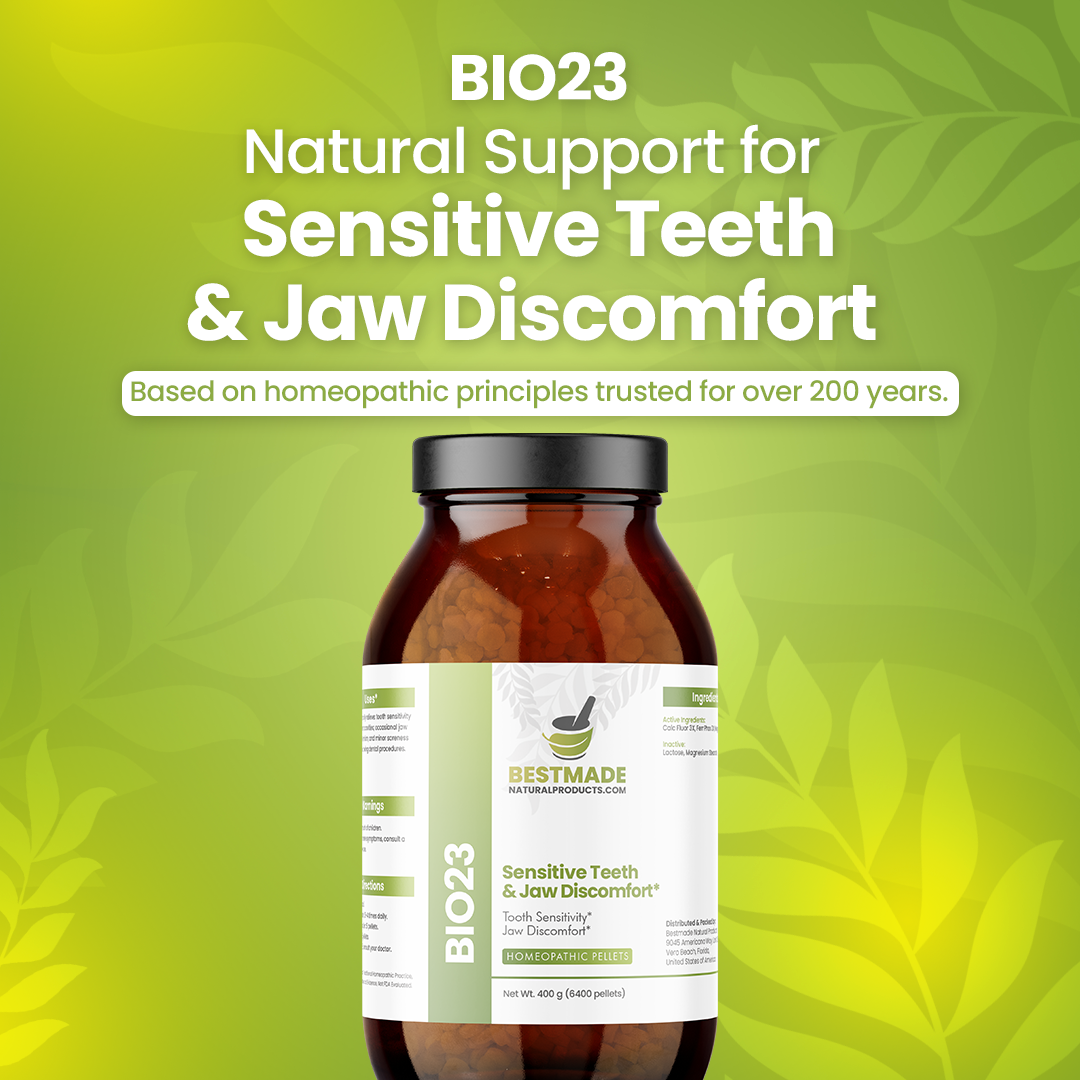 Toothache &amp; Jaw Pain BIO23 - Cell Salt Combination for Tooth Sensitivity and Oral Discomfort | 6400 Pellets