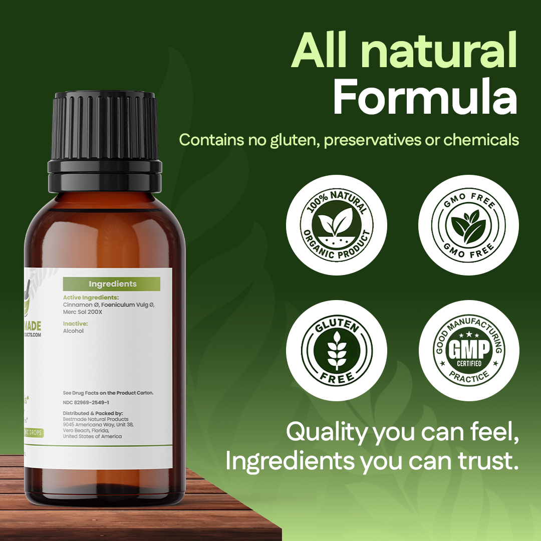 Halitosis Remedy (BM249) - For Bad Breath, Helps Improve Oral Health, Reduce Smelly Breath & Restore Healthy Bacteria in The Mouth | Homeopathic Combination Formula, Non-Toxic, Natural, 30mL Drops