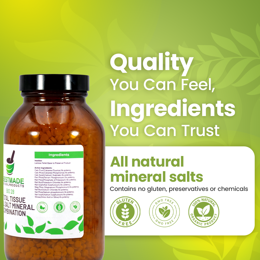 Total Tissue Cell Salt Mineral Combination Bio28 Pellets
