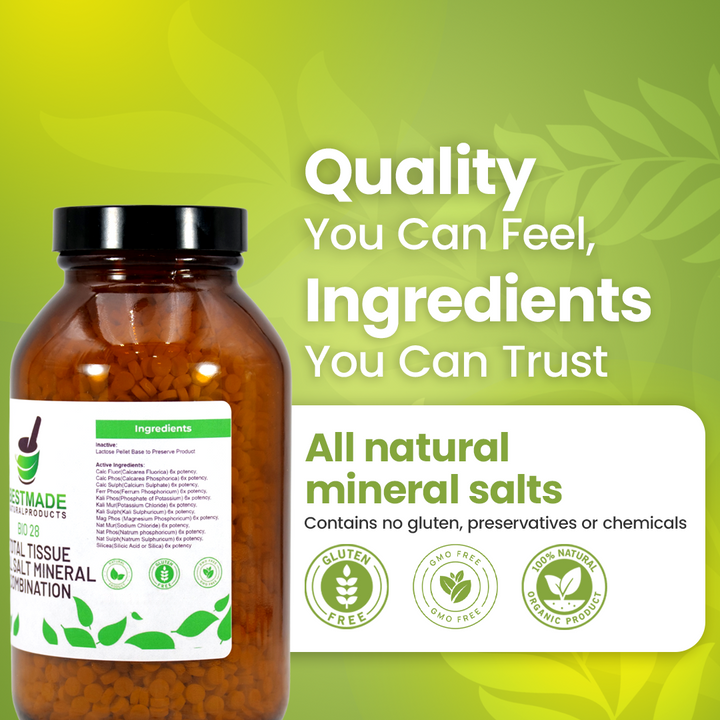 Total Tissue Cell Salt Mineral Combination Bio28 Pellets