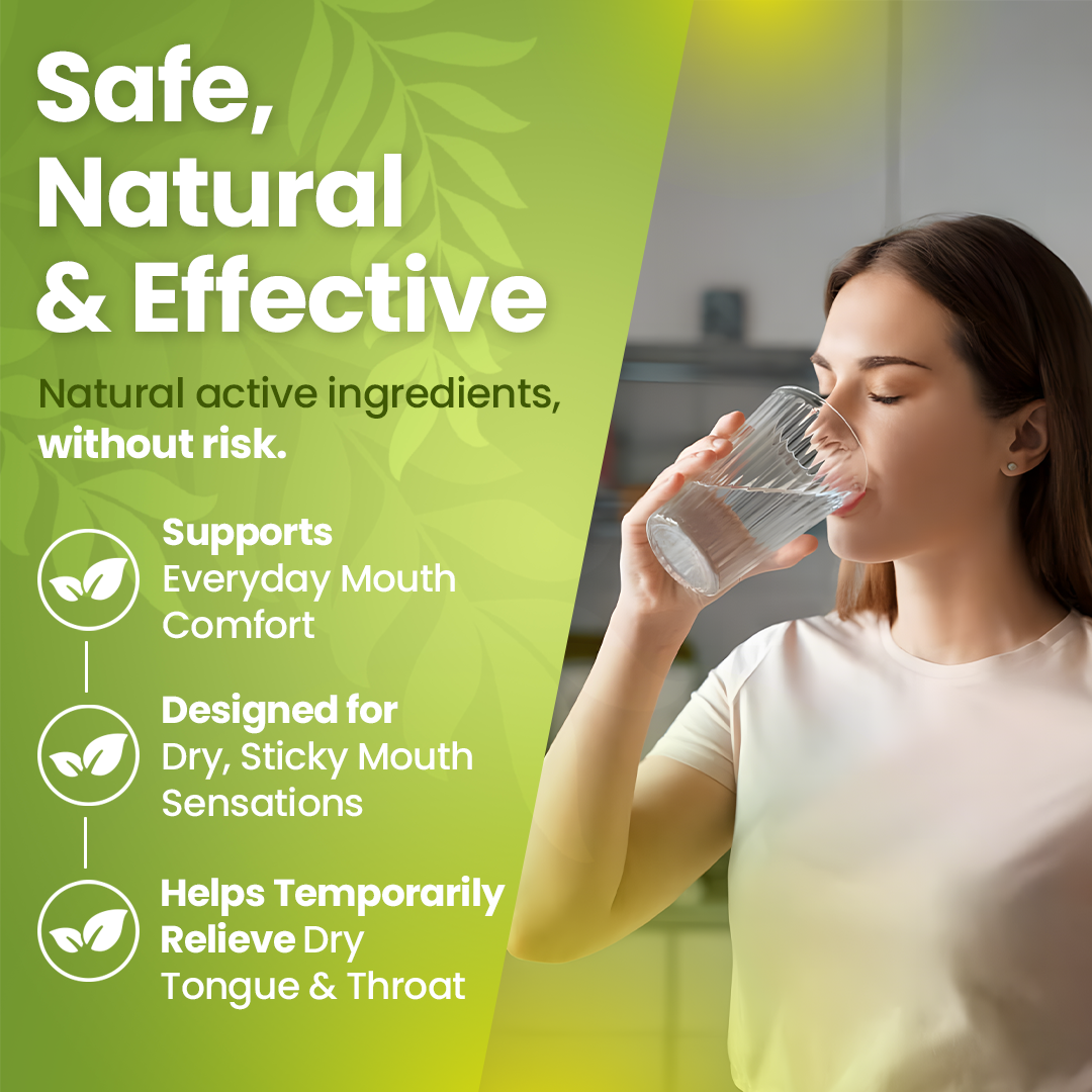 Dry Mouth Solution - Homeopathic Formula for Sticky Mouth Sensation, Dry Tongue &amp; Throat, 30 mL