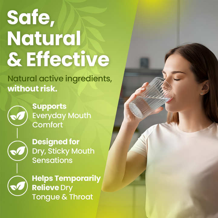 Dry Mouth Solution - Homeopathic Formula for Sticky Mouth Sensation, Dry Tongue &amp; Throat, 30 mL
