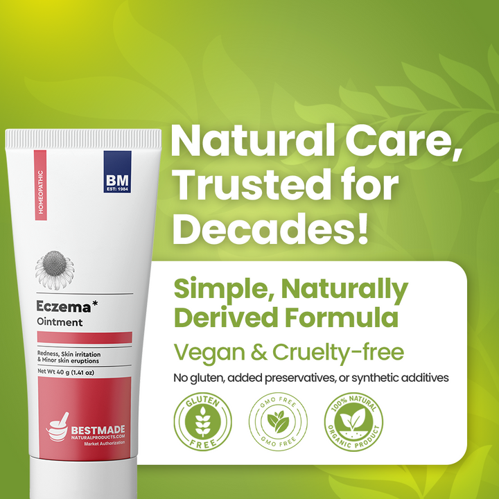 Eczema Ointment for Redness, Skin Irritation & Minor Skin Eruptions - Homeopathic Skin Relief, 40 g (1.41 oz)