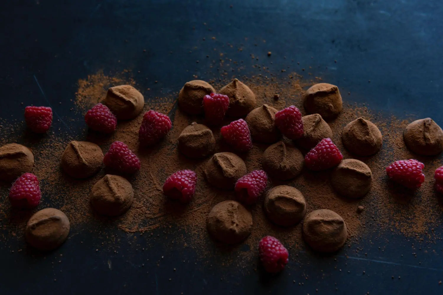 Chocolates and raspberries