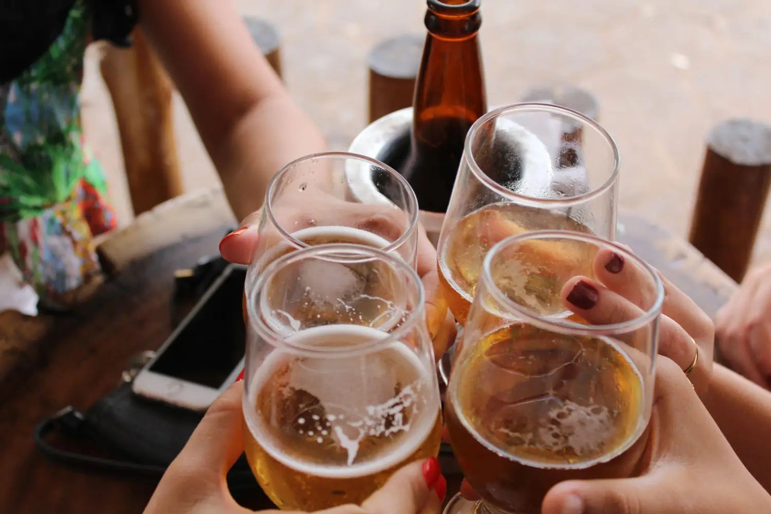 friends toasting with glasses of beer