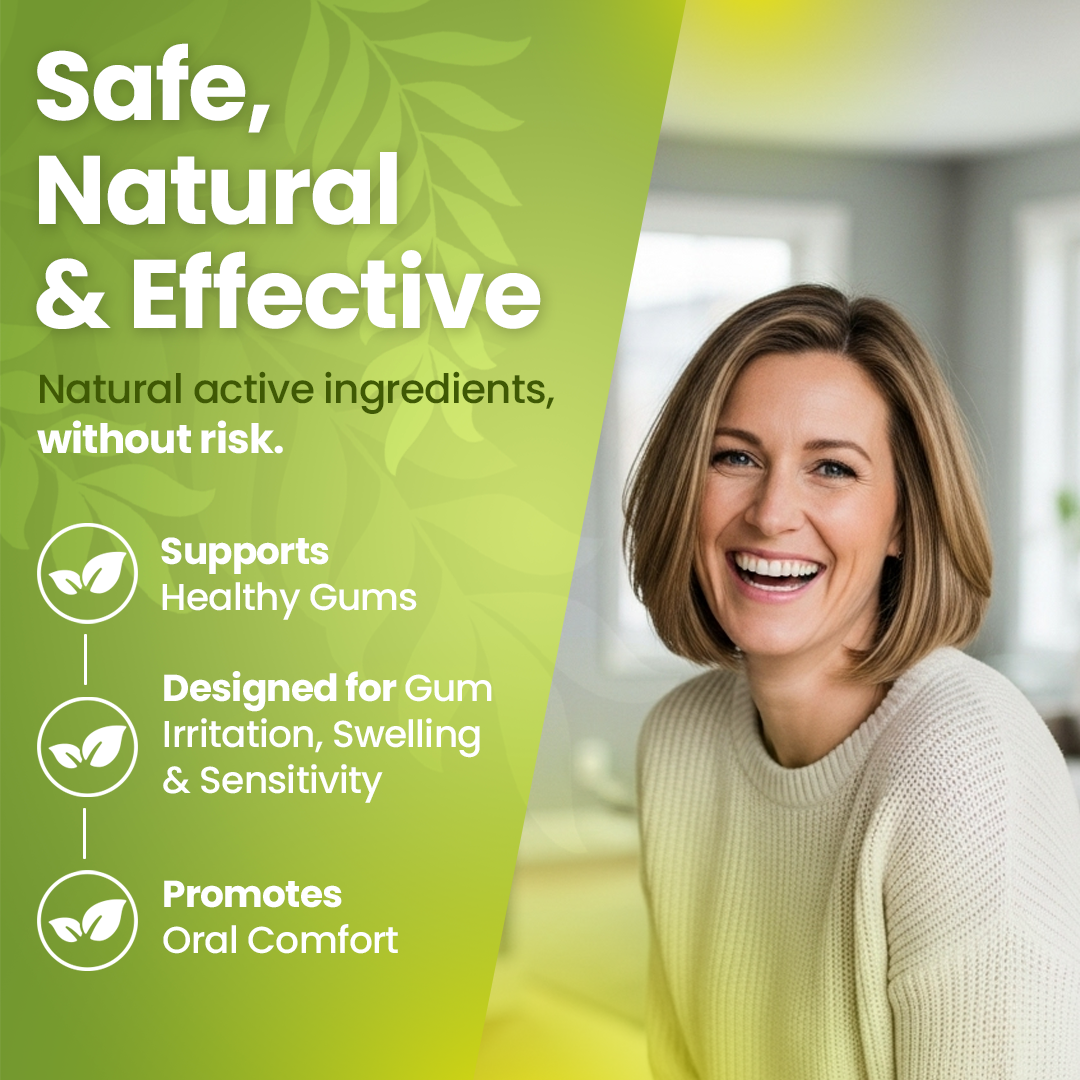 HappyGums+ Advanced Gum Support Formula, Homeopathic Pellets for Gum Irritation, Swollen &amp; Sensitive Gums, 400 Pellets