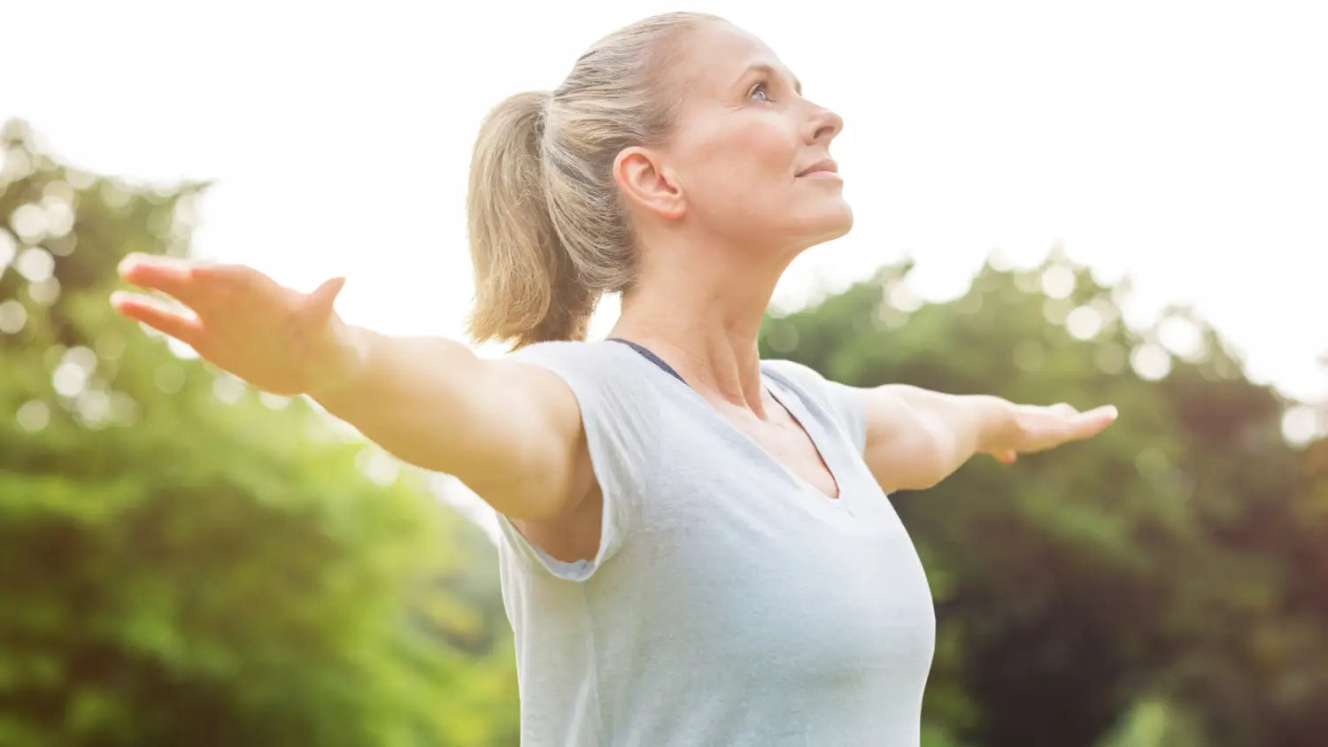 Woman exercising outdoors
