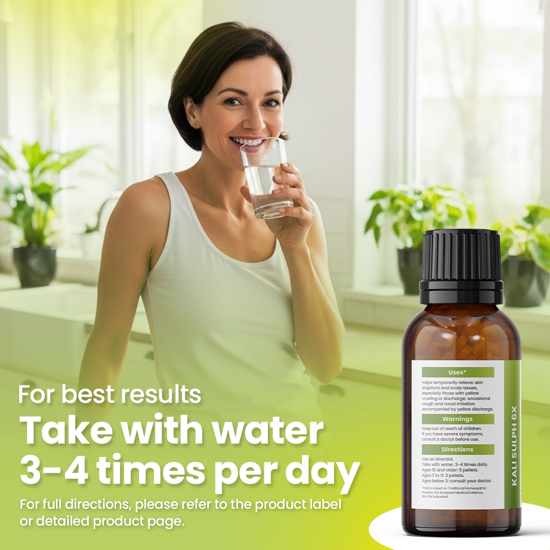 Kali Sulph 6x (Kalium Sulphuricum) Cell Salt - Skin Balance &amp; Metabolic Remedy