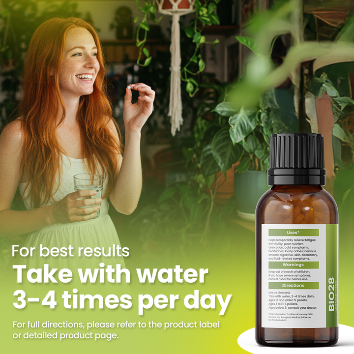 Total Tissue Cell Salt Mineral Combination, BIO28 Vegan &amp; Lactose-Free - Helps Body Absorb Nutrients, Increases Energy Levels, Improves Sleep Patterns, and Restores Vitality | 350 Pellets