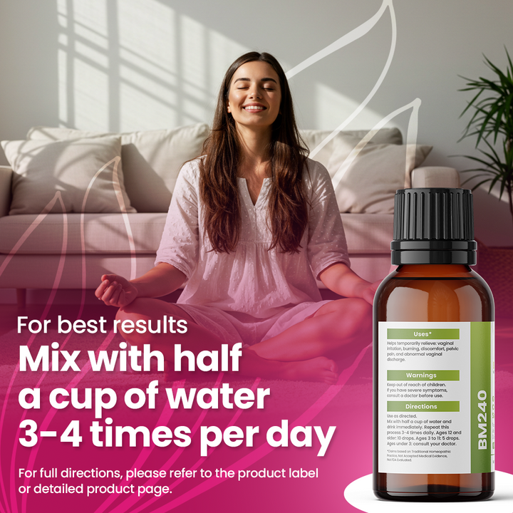 Gynecological Infections Support (BM240) - Menstrual Disorders, Cervical Inflammation | Homeopathic Combination Formula, Non-Toxic, Natural, 30 mL Drops
