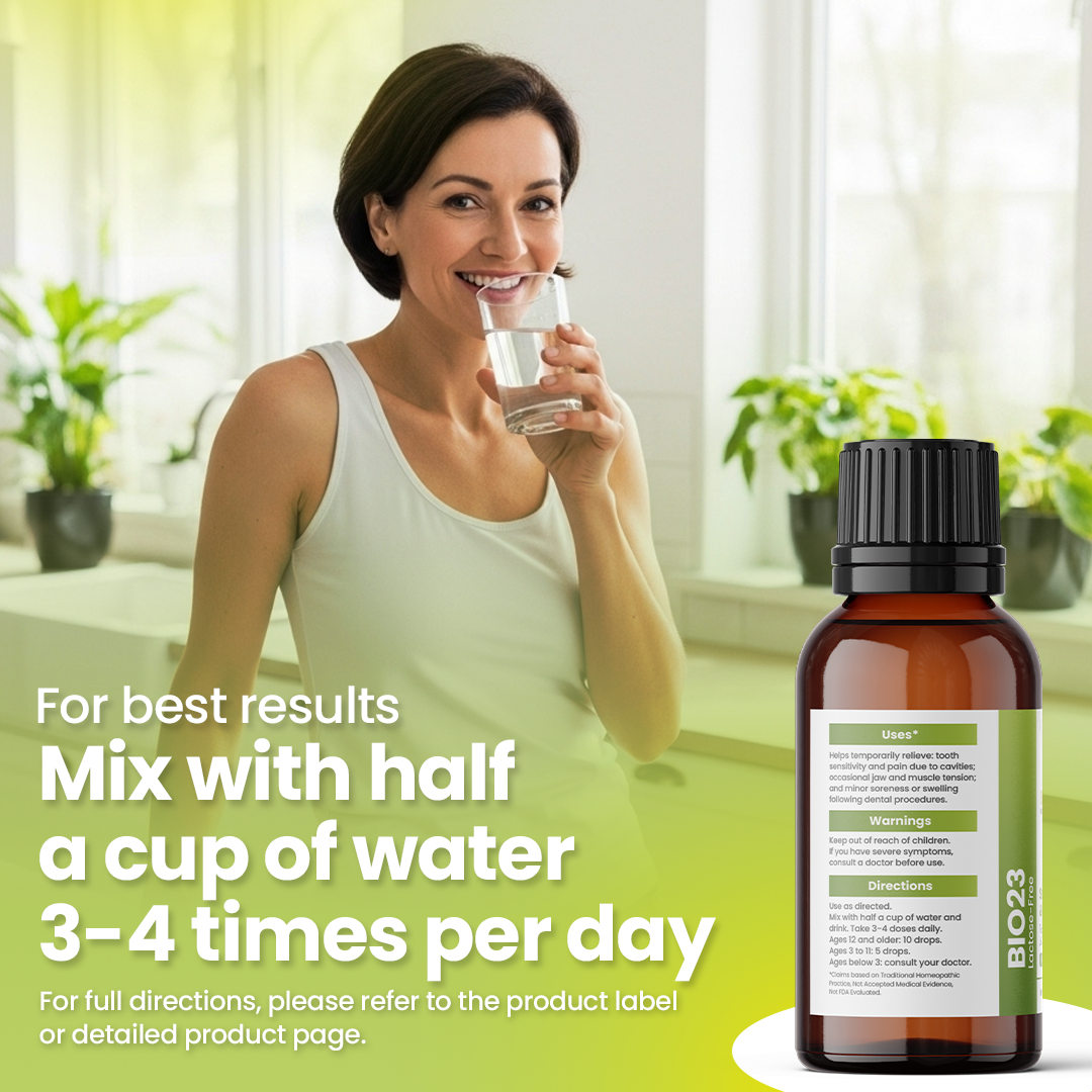 Toothache &amp; Jaw Pain BIO23 - Cell Salt Combination for Tooth Sensitivity and Oral Discomfort | 30 mL Drops
