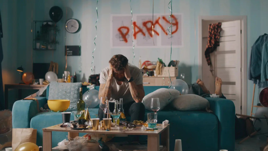 Man with hangover