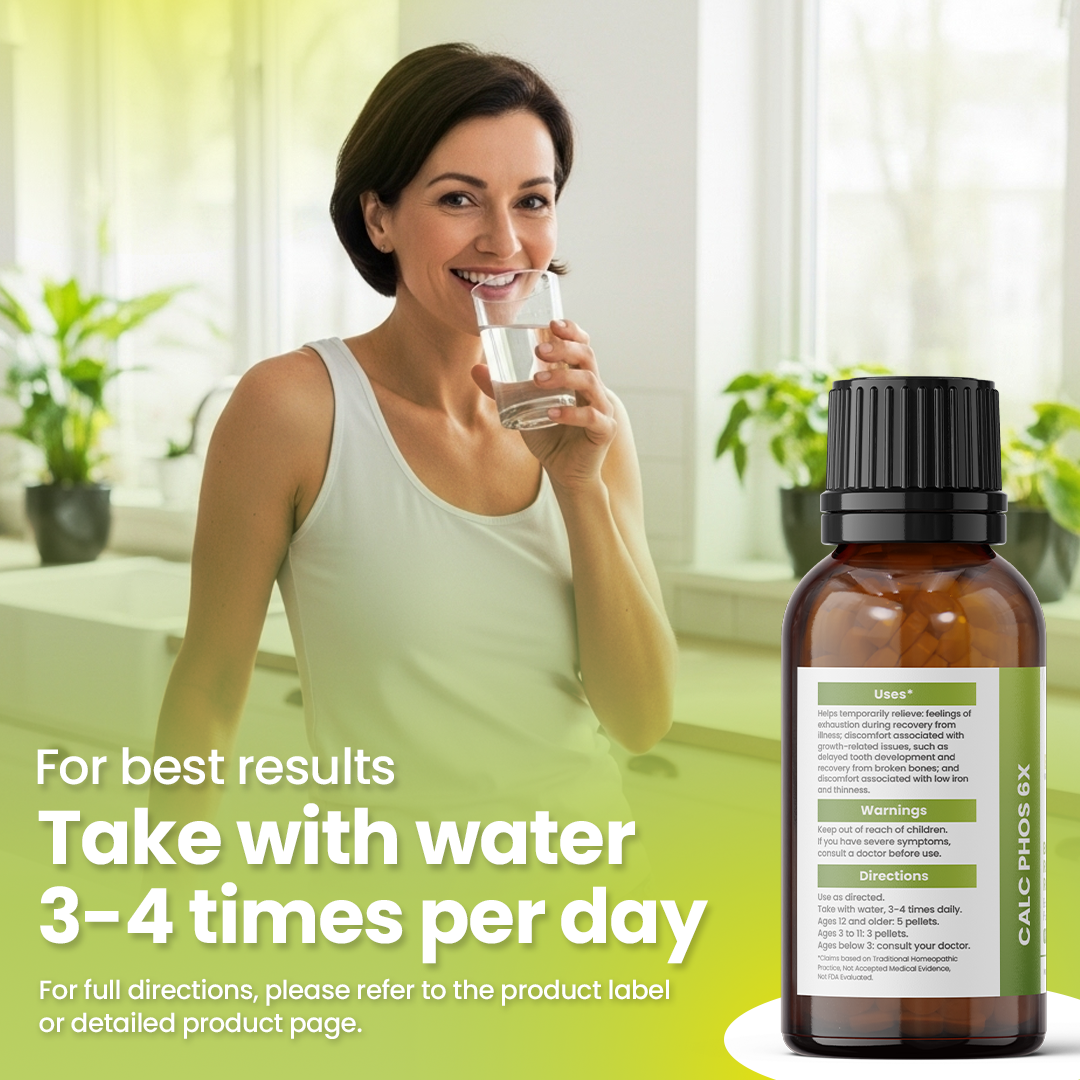 Calc Phos 6x (Calcarea Phosphorica) Cell Salt - Bone Health &amp; Regeneration Remedy | 400 Pellets