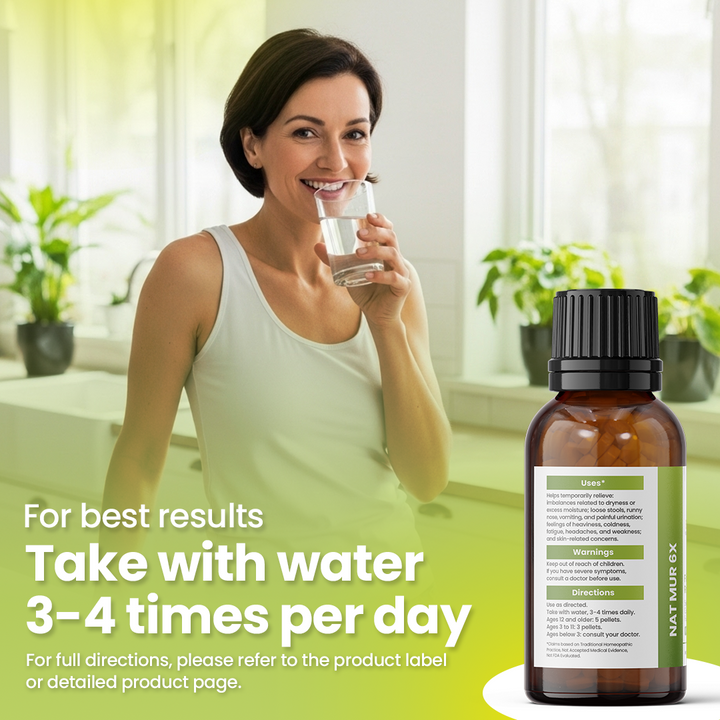 Nat Mur 6x (Natrum Muriaticum) Cell Salt - Fluid Regulation Remedy
