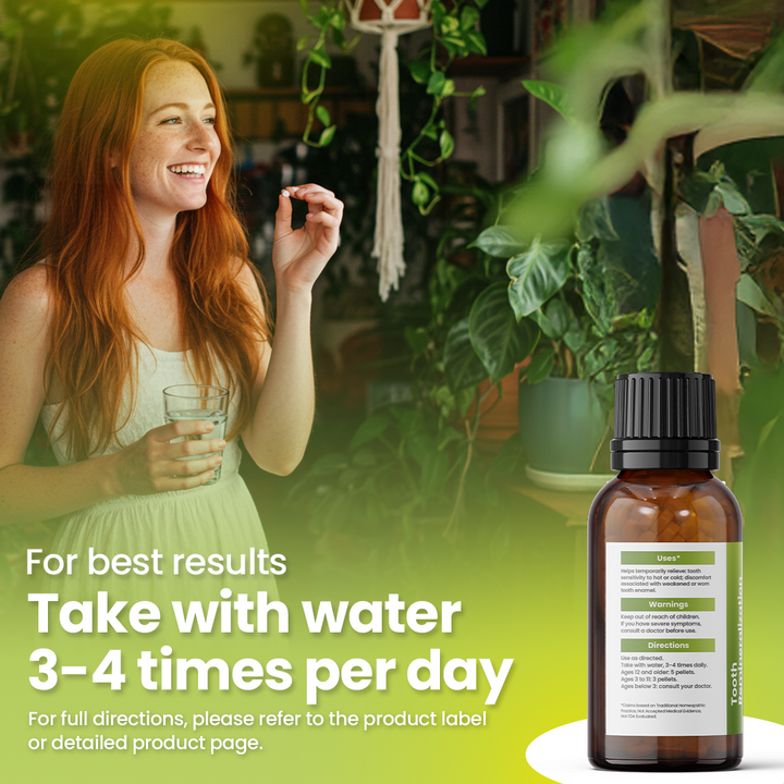 Tooth Remineralization Support - Cell Salt Combination to Reduce Sensitivity, Protect Enamel & Strengthen Teeth | Homeopathic, Non-Toxic, Natural, 400 Pellets