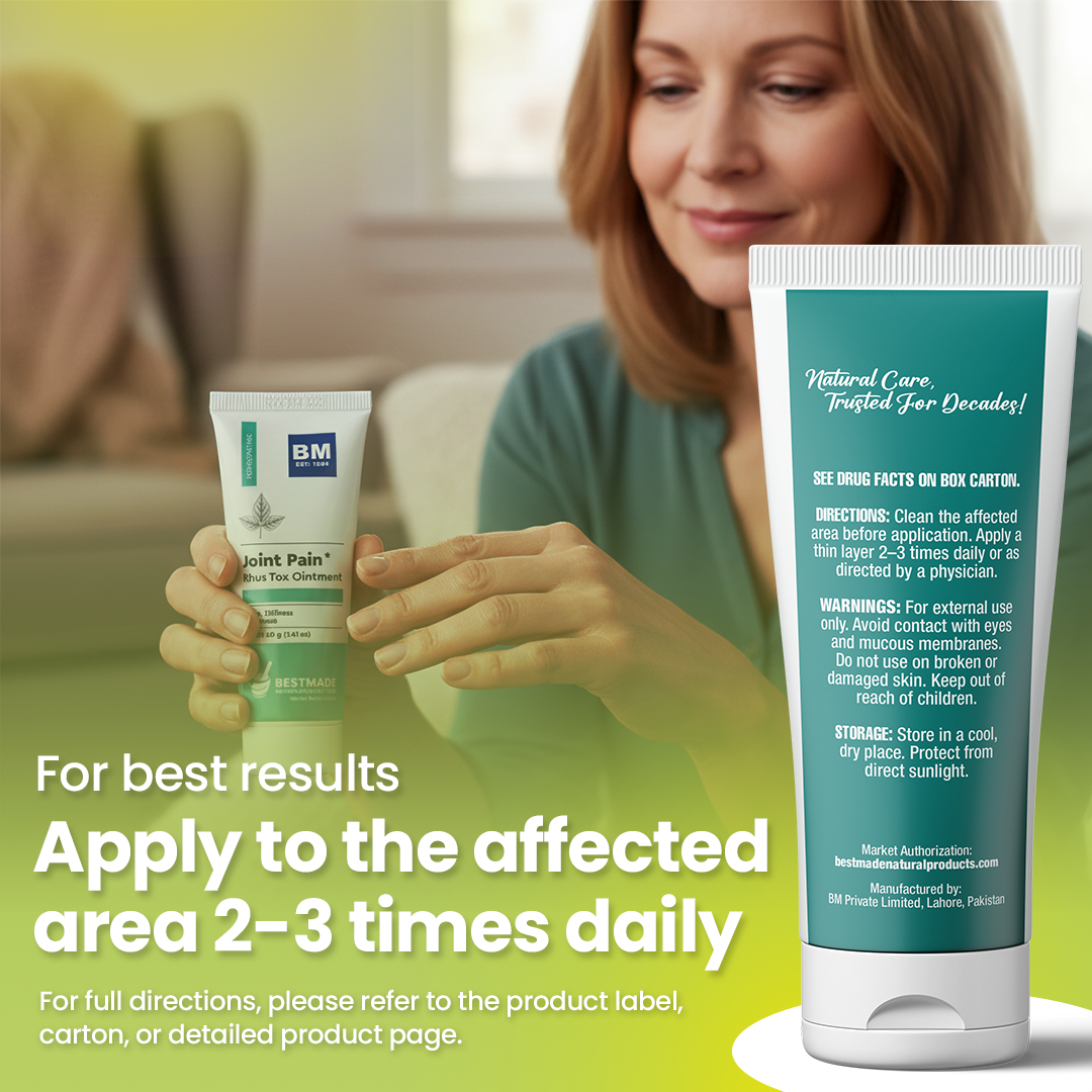 Rhus Toxicodendron Ointment for Aches, Stiffness &amp; Soreness – Homeopathic Pain Relief, 40g (1.41 oz)