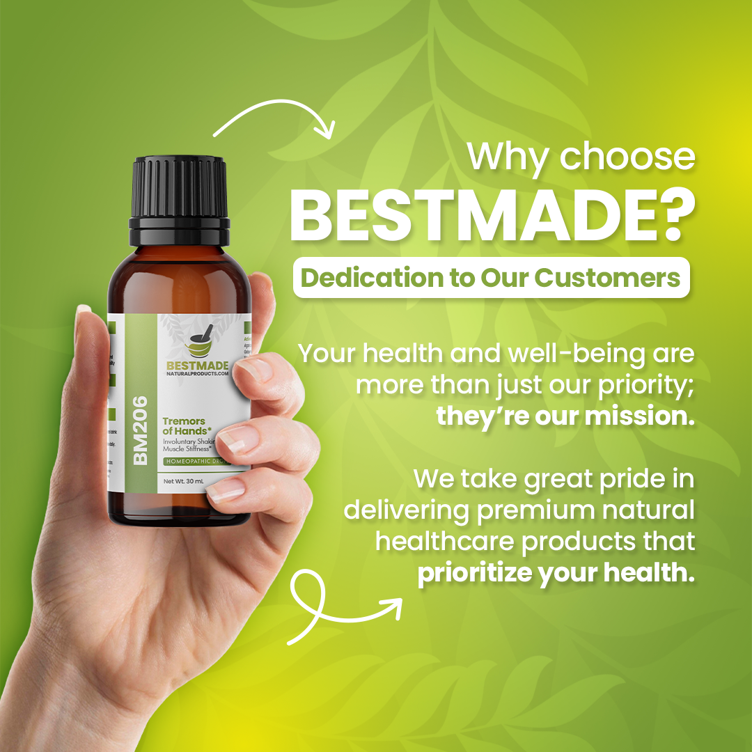 Tremors of Hands Support (BM206) - For Tremor Support, Hand Tremors from Aging, Tiredness, Stress, Muscle Rigidity & Slowed Movement | Homeopathic Combination Remedy, Non-Toxic, Natural, 30 mL Drops