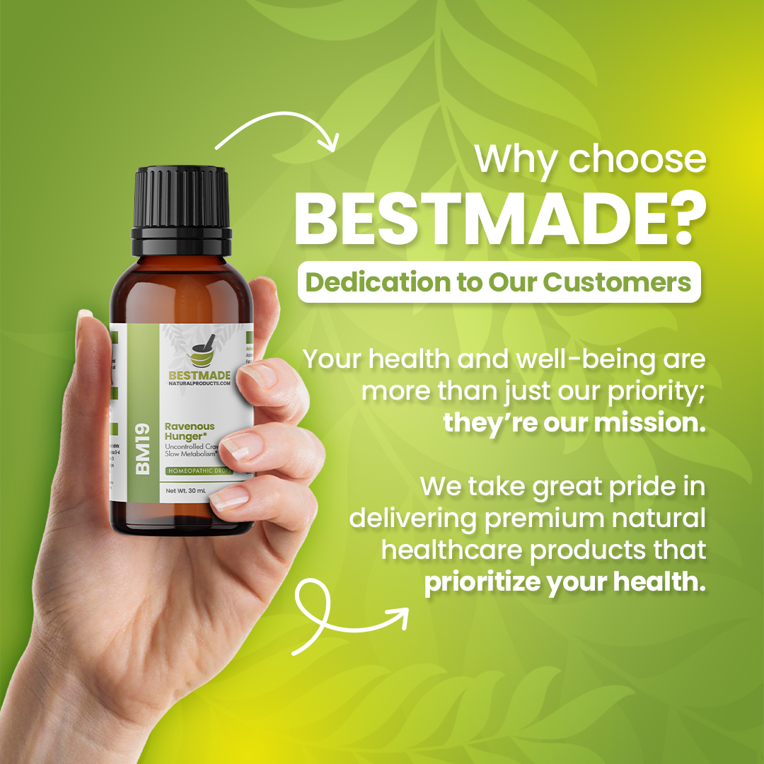 Hunger &amp; Appetite Suppressant (BM19) - Uncontrolled Cravings, Low Energy, Slow Metabolism | Homeopathic Combination Remedy, Non-Toxic, Natural, 30 mL Drops