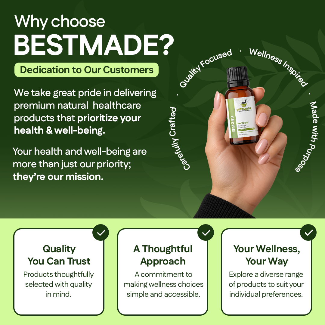 Halitosis Remedy (BM249) - For Bad Breath, Helps Improve Oral Health, Reduce Smelly Breath & Restore Healthy Bacteria in The Mouth | Homeopathic Combination Formula, Non-Toxic, Natural, 30mL Drops