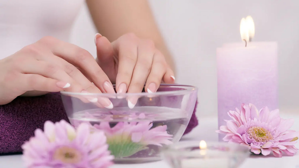 Doing manicure