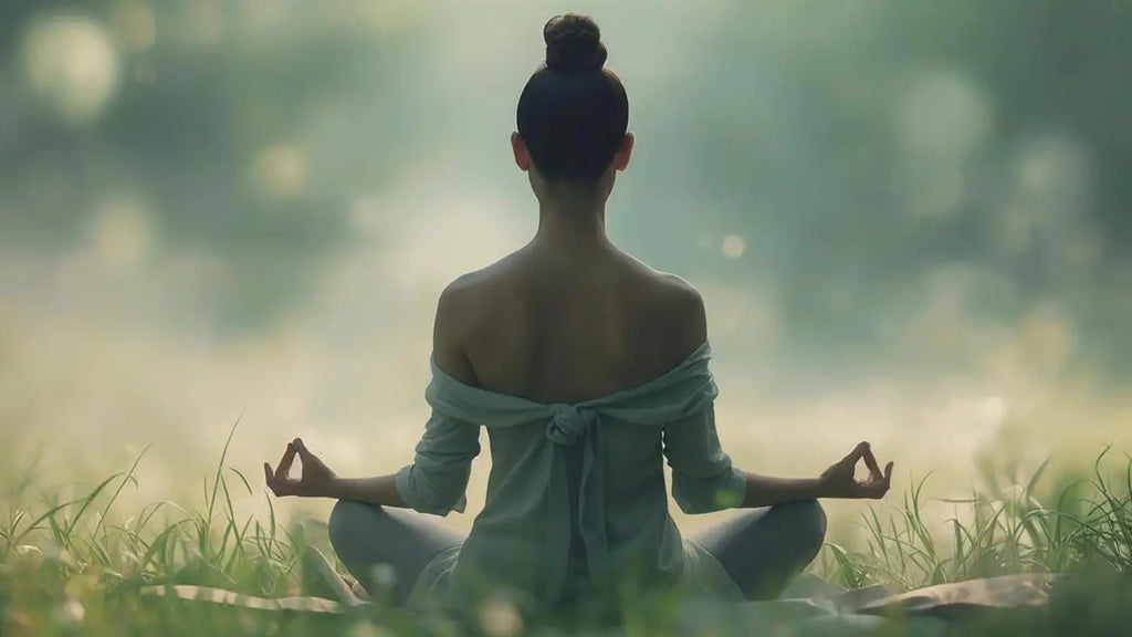 Woman meditating in nature